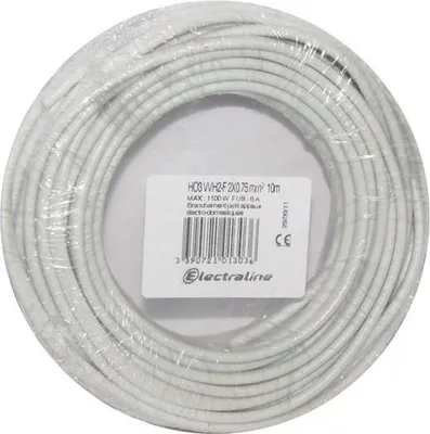 Image de Câble H03vvh2f 2x0.75 10m Blanc Couronne - Electraline