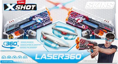 Produktbild von Zuru X-Shot Skins Laser 360 Blaster 2er Pack