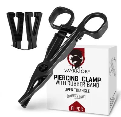Sterile Einweg-Piercingzange, Kunststoff, 6 Stück, dreieckig