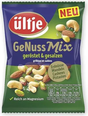 Produktbild von ültje GeNuss Mix geröstet und gesalzen 4 verschiedenen Nussorten 150g
