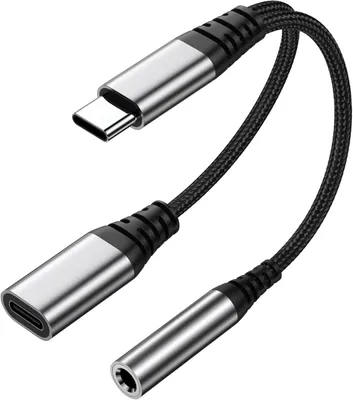 Produktbild von USB C Splitter 1 zu 2, USBC Verteiler Doppelstecker Audio-Adapter
