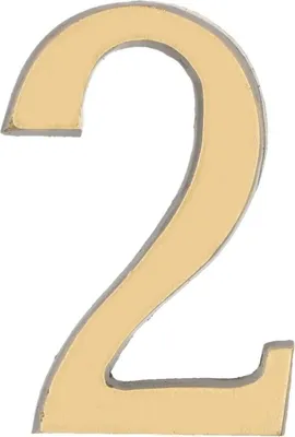 Immagine prodotto di KOTARBAU® Numero "2" Patina Autoadesiva 5 cm in ottone per porte d'ingresso