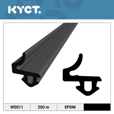 Produktbild von Fensterdichtung EPDM Schwarz für PVC Fenster & Türen Gummidichtung WS011 200m