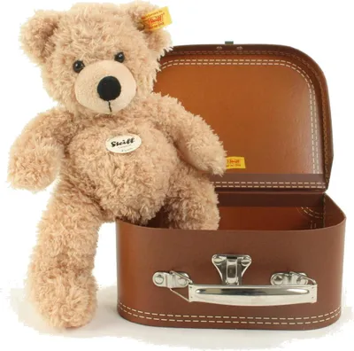 Produktbild von Steiff Teddybär Fynn beige im Koffer 25 cm 111471