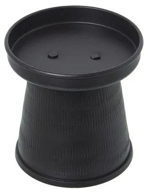 Obrázok produktu pre Držiak na sviečky z hliníka, čierno vyrezaný, rozmer 9 x 9 x 9,5 cm