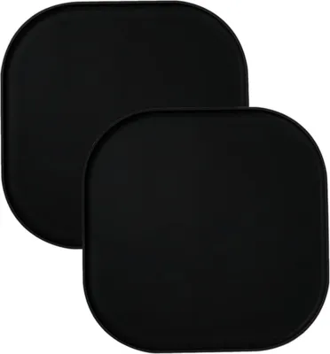 Produktbild von Solidchoice – Rutschfeste Silikon-Fußmatten für Hunde und Katzen – 2 Stück, 26x26 cm, Schwarz