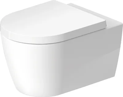 Produktbild von Duravit ME by Starck Wand-WC, rimless, Tiefspüler, HygieneGlaze, Durafix, 370x360x540mm, Weiß, 2584092000
