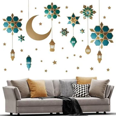 Obrázek produktu pro Islámské nástěnné dekorace Eid Mubarak do obývacího pokoje