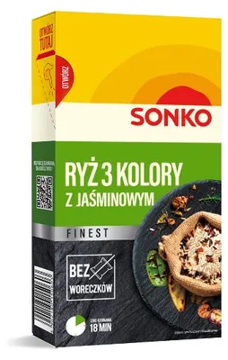 Produktbild von SONKO Finest Reismischung aus Jasmin-, schwarzem und rotem Reis, 300 g