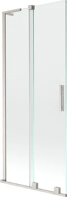 Immagine prodotto di Mexen Velar L paratia per vasca da bagno a 2 ante scorrevoli 85 x 150 cm, trasparente, nichel spazzolato - 896-085-003-01-97
