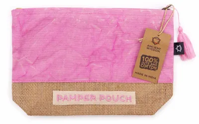 Produktbild von Kosmetiktasche – Rosa und Lila – Waschstein-Optik