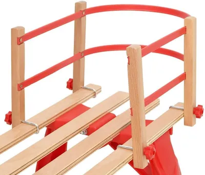 Productafbeelding van Universele Rugleuning voor Houten Slee - Veilig en Comfortabel