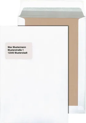 Produktbild von MAILmedia Papprückwandtaschen DIN C4 mit Fenster weiß 100 St.