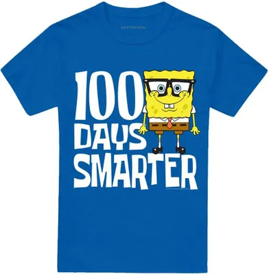 Produktbild von SpongeBob SquarePants - "100 Days Smarter" T-Shirt für Herren/Damen Uni TV26839 (3XL) (Königsblau)