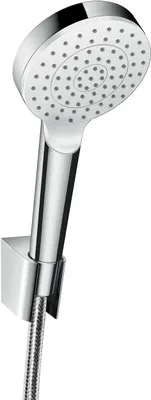Produktbild von hansgrohe Brauseset CROMETTA 1JET Porter Set 1600 mm, EcoSmart 9 l/min weiß/chrom