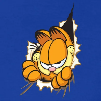 Produktbild von Spreadshirt Garfield Hier Ist Garfield Männer T-Shirt, XL, Dunkelblau