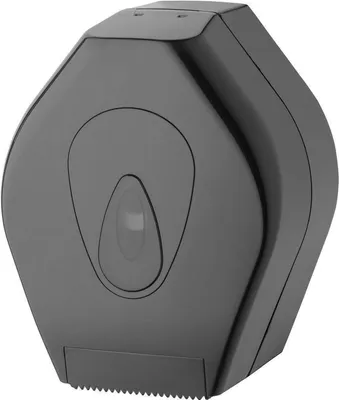 Produktbild von PlastiQline Großrollenspender MINI - Toilettenpapierspender - schwarz - grau