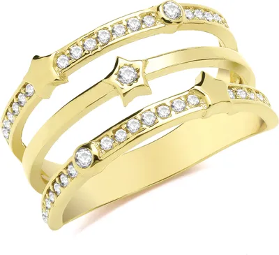 Produktbild von Exklusiver 9 Karat (375) Gold Damen - Ring mit Zirkonia, 57 (18.1); TRS36102RSP