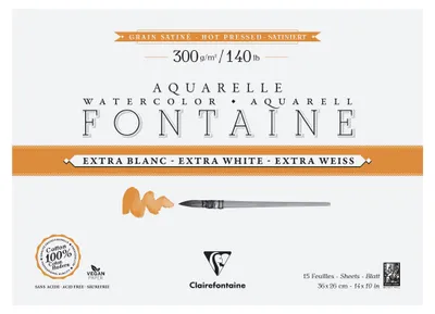 Obrázek produktu pro Clairefontaine 976021C, Sešit s uměleckým papírem, 300 g/m², 15 listy