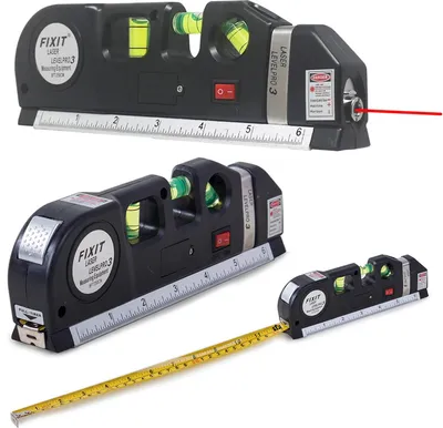 Produktbild von Laser Wasserwaage Linienlaser Maßband Laserwasserwaage Multifunktion Lineal 4in1
