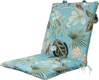 Produktbild von Madison Stapelstuhl Kissen Grasse aqua Natur für Outdoor, 97x49cm, niedriges Rückenkissen, 3cm dick