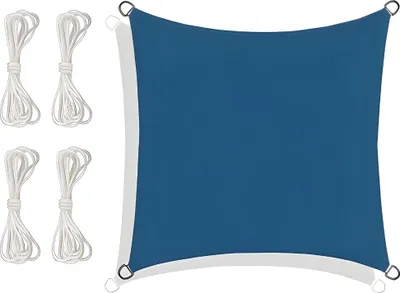 Produktbild von Zolta Sonnensegel Wasserdicht Sonnensegel Rechteckig 3,6x3,6 m - UV Schutz für Patio Garten Terrasse und Balkon Sonnenschutz - Dunkelblau