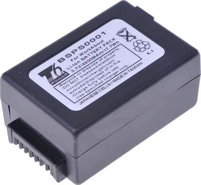 Zdjęcie produktu dla T6 Power bateria do skanera kodów kreskowych Psion Teklogix, numer części WA3026, Li-Ion, 3,7 V, 4800 mAh (17,7 Wh), czarny