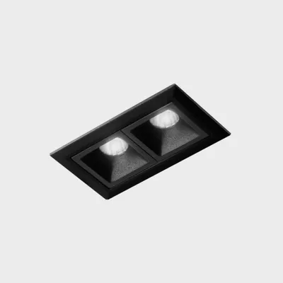 Zdjęcie produktu dla KOHL LIGHTING NSES Oprawa wpuszczana z ramką 75 x 45 mm, czarna, 4 W, 30° kąt rozsyłu światła, CRI 90, 3000 K, bez możliwości ściemniania