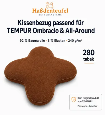 Produktbild von Kissenbezug passend für TEMPUR Ombracio & All-Around Schmetterlingskissen, KI-generiertes Bild