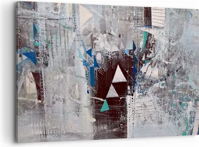 Produktbild von Bild auf Leinwand - Leinwandbild - Abstraktion modern - 100x70cm - Wand Bild - Wanddeko - Leinwanddruck - Bilder - Kunstdruck - Wanddekoration - Leinwand bilder - Wandkunst - AA100x70-4006
