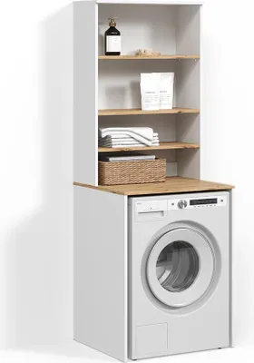 Immagine prodotto di Mobile lavatrice Livinity Paolina Bianco/Artisan 66 x 88.2 cm 2 parti con ripiano, Model 58844