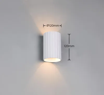 Obrázok produktu pre Nástenné svietidlo, Up & Down, biele, H 12 cm