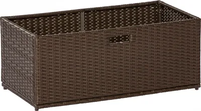 Produktbild von Merxx Unterschiebbox groß für Eckbank Set - Stahlgestell mit Kunststoffgeflecht braun - 28823-210