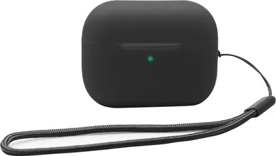 Produktbild von Mobigear Lanyard  Apple AirPods Pro 2 Hülle Flexibles Silikon - Schwarz
