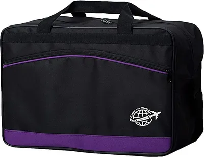 Produktbild von BAMBINIWELT Reisetasche HANDGEPÄCK Boardgepäck Flugzeug 40x20x25 40x30x20 zb Ryanair Wizzair (klein, schwarz-lila 40x20x25)