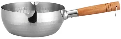 Produktbild von Edelstahl-Milchkochen mit Holzgriff