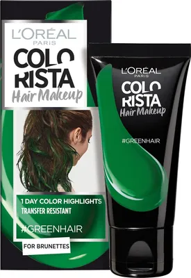 Immagine prodotto di L'Oreal Paris, Colorista Hair Makeup, Semi-Permanent Hair Dye, #GREENHAIR, 30 ml