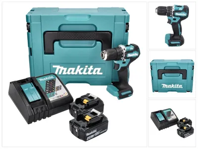 Immagine prodotto di Trapano avvitatore a batteria Makita DDF 487 RMJ 18 V 40 Nm brushless + 2x batteria 4,0 Ah + caricabatterie + Makpac