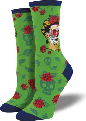 Produktbild von Socksmith Frida - Dia De Los Frida - Damen Grün  Gr. 39-42, No boring Socks!