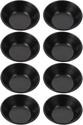 Produktbild von 8 antihaftbeschichtete Tarteformen aus Kohlenstoffstahl mit gleichmäßiger Wärmeleitung für die Patisserie und zum Backen kleiner Tartelettes