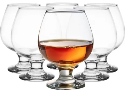 Produktbild von Glasmark KROSNO, 350ml, Set von 6, Cognacglas, Brandy, Cognac-Gläser, Cognacschwenker, Hochglanz, Schwenker gläser, Perfekt für Zuhause Partys