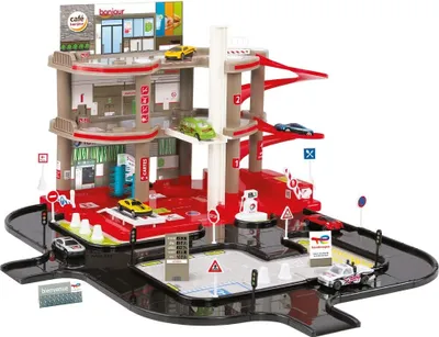 Immagine prodotto di Giocattoli per bambini TOTAL: parcheggio multipiano, garage, officina e stazione di servizio a 3 livelli