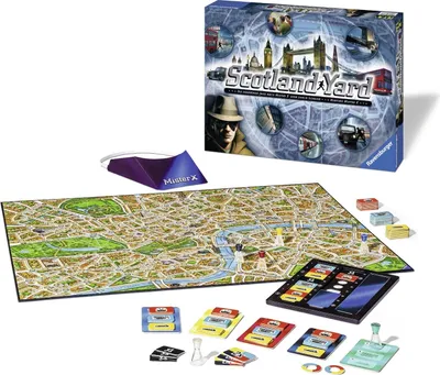Produktbild von Ravensburger Scotland Yard Spiel - Für 2-6 Spieler, 8+, ca. 45 Minuten, Detektiv-Spiel mit Teamwork und Strategie
