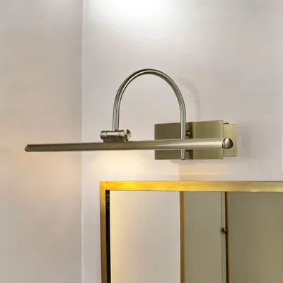 Produktbild von LED Bilderleuchte Messing antik Jugendstil B: 45,5 cm verstellbare Spiegelleuchte Bilderlampe Wandlampe