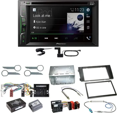 Produktbild von Pioneer AVH-A3200DAB Bluetooth Digitalradio CD Einbauset für Audi A6 4B Facelift