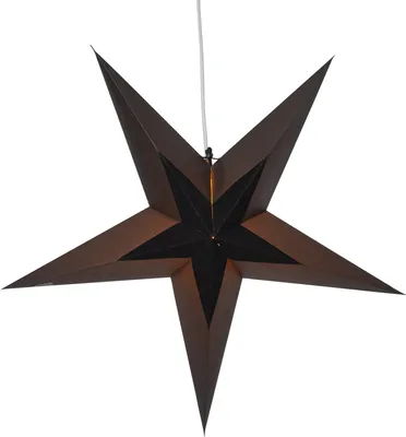 Papierstern Diva - hängend - D: 60cm - Samtstern - schwarz