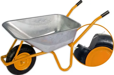 Produktbild von pro-bau-tec Bauschubkarre mit PolyurethanRad 100 l Tragkraft 160 kg