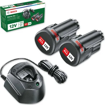 Obrázok produktu pre Bosch akumuliatorių PBA12V 2x1,5Ah ir kroviklio GAL1210 rinkinys namų ir sodo modeliams
