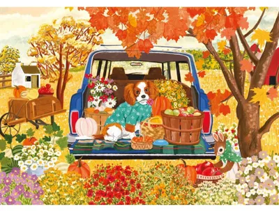 Image de MAGNOLIA Puzzle Chien dans la voiture 1000 pièces