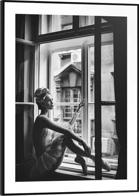 Produktbild von Wandbild - Weiß - Schwarz - 30 x 40 cm - Ballerina